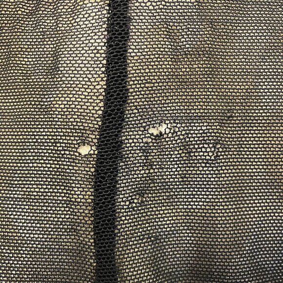 Catherine Coatney vintage black mesh duster coat robe goth small medium EUC - Picture 5 of 5